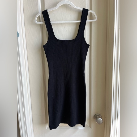 Jack and Jill Ribbed Thick Square Neck Body Con Mini Dress - Picture 2 of 6